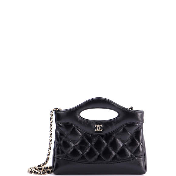 Chanel Small 31 Shopping Bag Clutch with Chain Quilted Lambskin - Picture 1 of 6